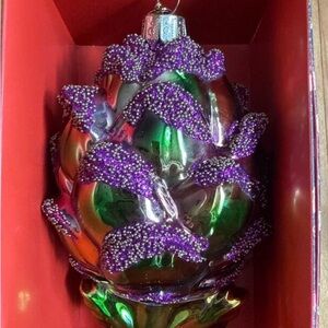 John Derian Artichoke glass Christmas ornament New in box Target collaboration